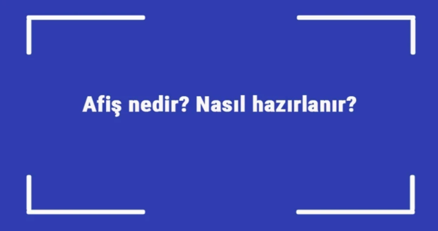 Afiş görsel nasıl olmalı?